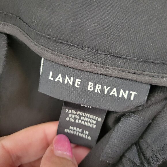 Lane Bryant Womens Pants 28 Plus Black Wide Leg Stretch High Rise BLA94E - Picture 9 of 10